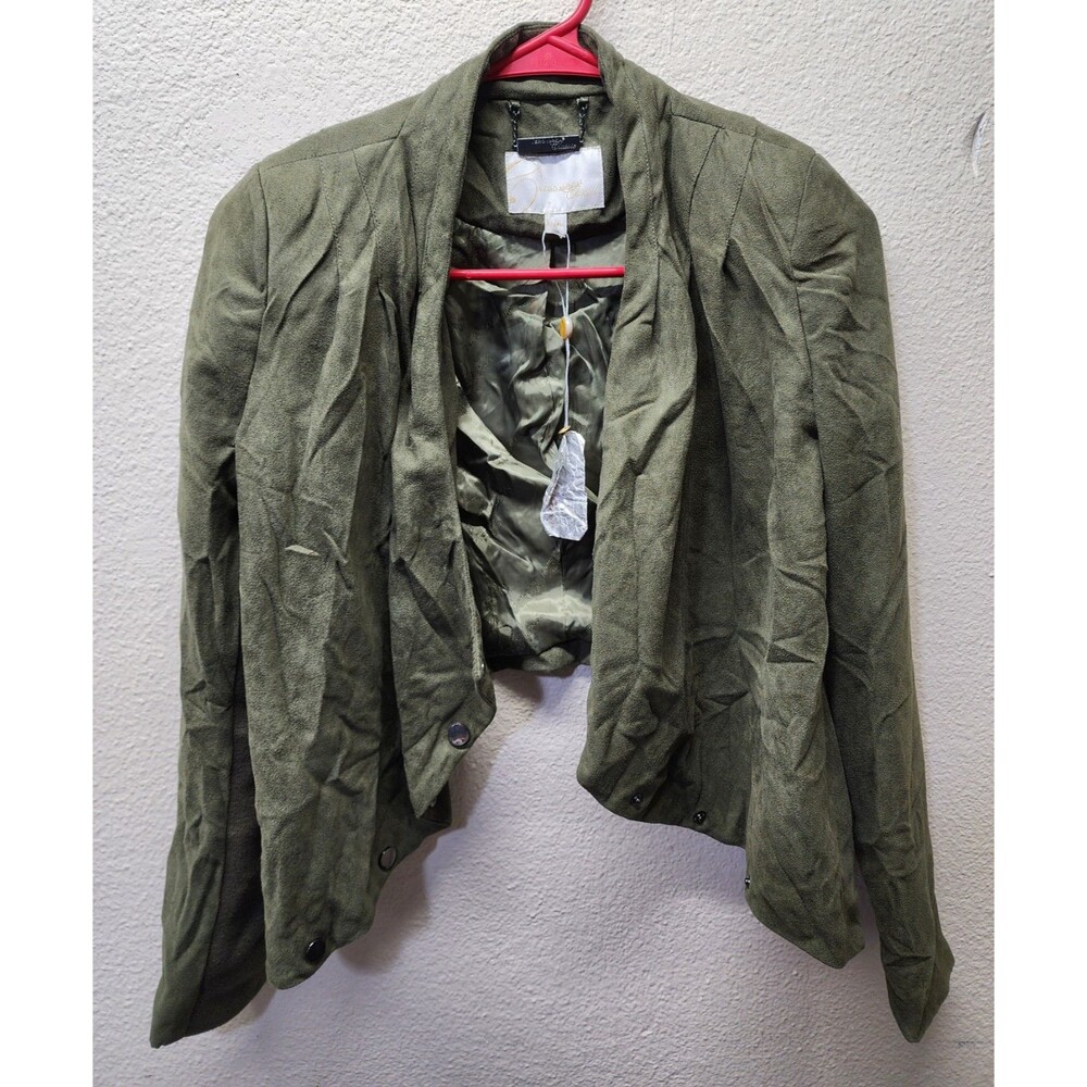 Vero Moda classic fine tailoring olive green blazer jacket w shoulder pads